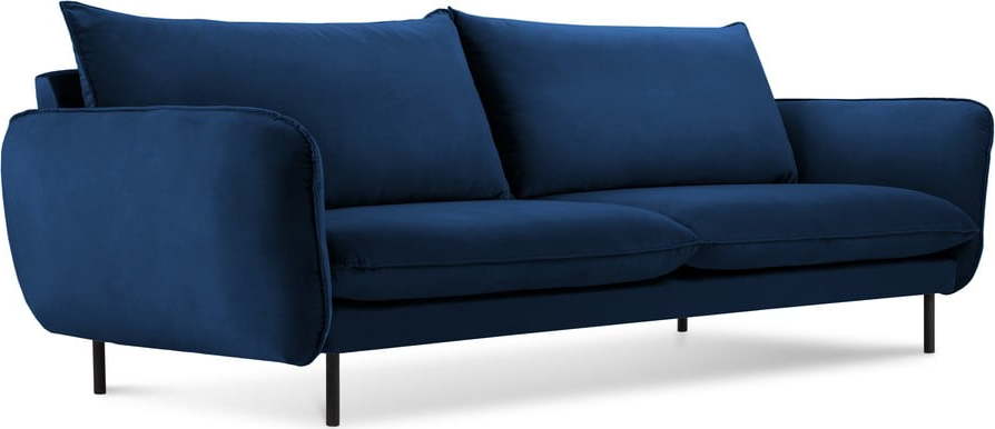 Modrá sametová pohovka 230 cm Vienna – Cosmopolitan Design Cosmopolitan design