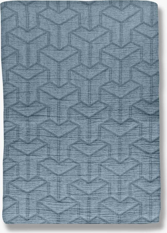 Modrý přehoz z recyklované bavlny na dvoulůžko 250x250 cm Trio – Mette Ditmer Denmark Mette Ditmer Denmark