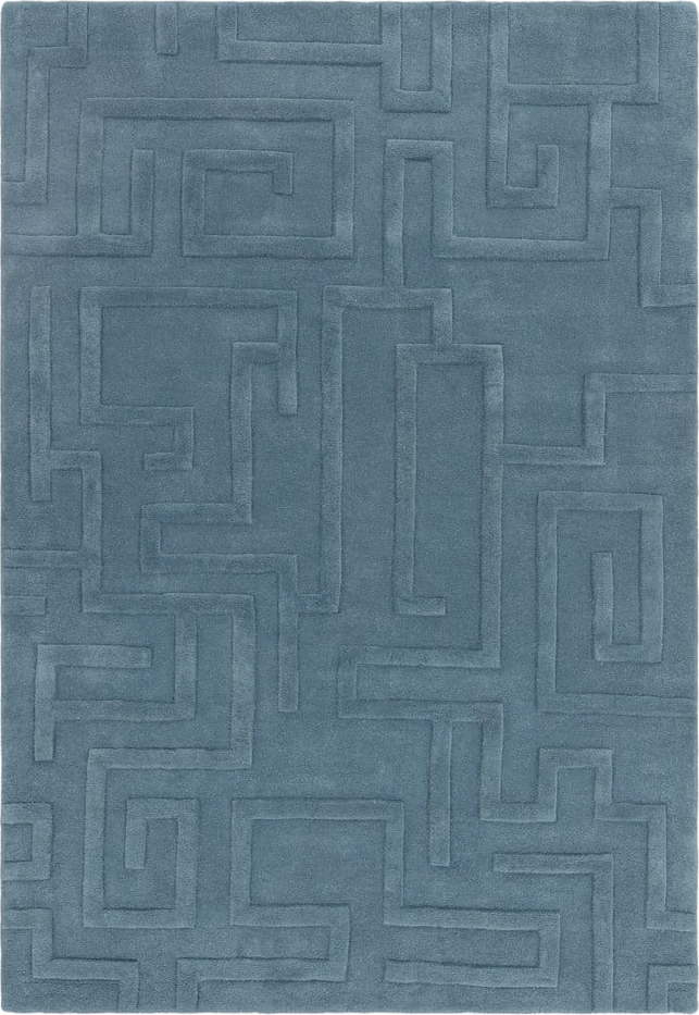 Modrý vlněný koberec 200x290 cm Maze – Asiatic Carpets Asiatic Carpets