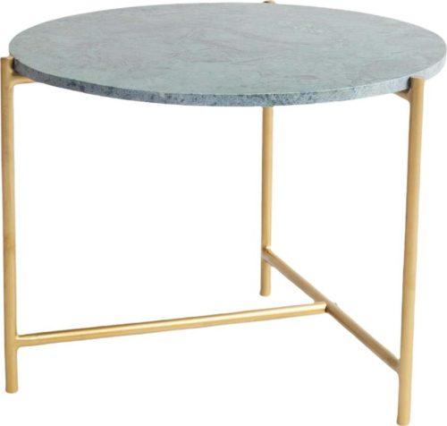 Mramorový kulatý konferenční stolek v zeleno-zlaté barvě ø 50 cm Morgans – Really Nice Things Really Nice Things