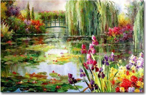 Nástěnný obraz na plátně Impressionist Garden