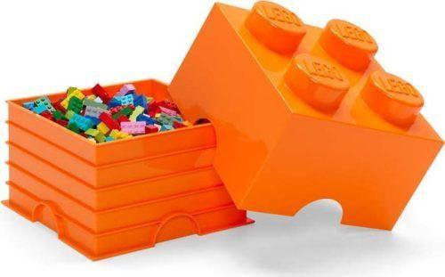 Oranžový úložný box čtverec LEGO® LEGO