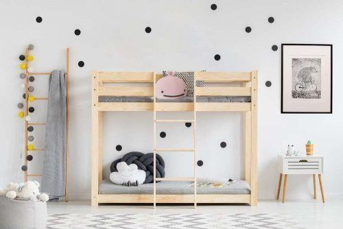 Patrová dětská postel z borovicového dřeva 90x190 cm CLP - Adeko Adeko