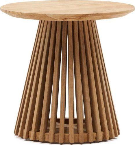 Kulatý odkládací stolek z teakového dřeva ø 50 cm Irune – Kave Home Kave Home