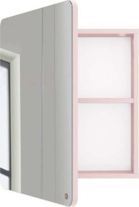 Růžová závěsná koupelnová skříňka se zrcadlem 50x58 cm Color Bath – Tom Tailor Tom Tailor