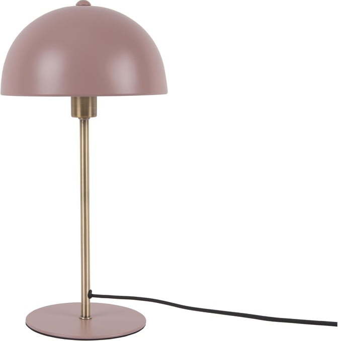 Růžová stolní lampa s detaily ve zlaté barvě Leitmotiv Bonnet Leitmotiv