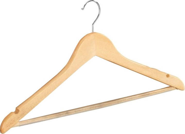 Sada 8 dřevěných ramínek na oblečení Wenko Shaped Hanger Eco WENKO