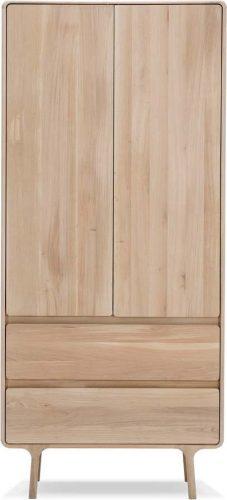 Šatní skříň z dubového dřeva 90x200 cm Fawn - Gazzda Gazzda