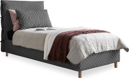 Šedá čalouněná jednolůžková postel s roštem 90x200 cm Sleepy Luna – Miuform Miuform