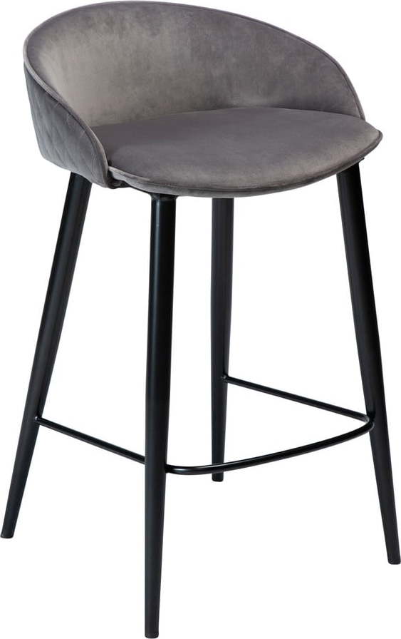 Šedá sametová barová židle 80 cm Dual – DAN-FORM Denmark ​​​​​DAN-FORM Denmark