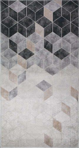 Šedo-krémový pratelný koberec běhoun 200x80 cm - Vitaus Vitaus