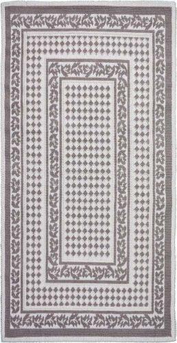 Šedobéžový bavlněný koberec Vitaus Olvia