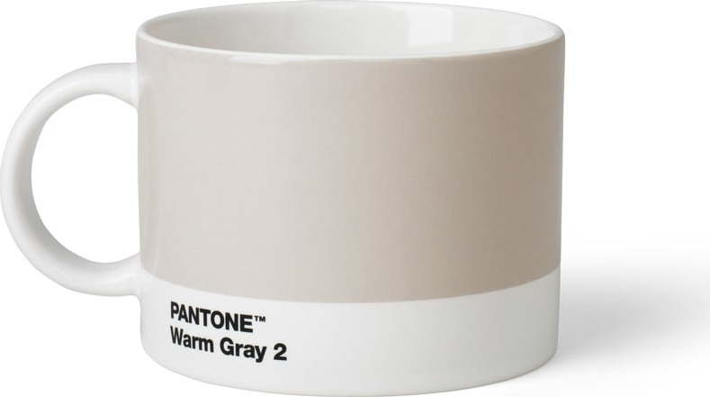 Bílý/šedý keramický hrnek 475 ml Warm Gray 2 – Pantone Pantone