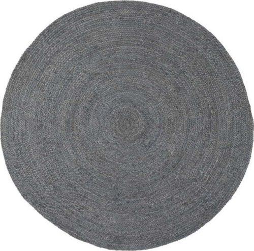 Šedý jutový kulatý koberec ø 150 cm Ross – WOOOD WOOOD