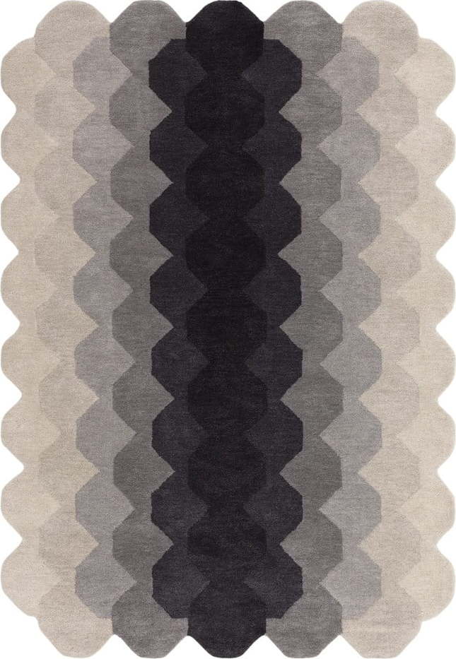 Šedý vlněný koberec 120x170 cm Hive – Asiatic Carpets Asiatic Carpets