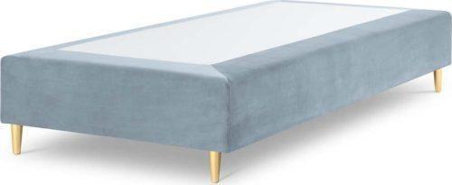 Světle modrá sametová jednolůžková postel Cosmopolitan Design Lia