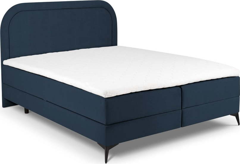 Tmavě modrá boxspring postel s úložným prostorem 180x200 cm Eclipse – Cosmopolitan Design Cosmopolitan design