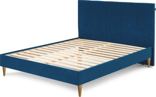Modrá čalouněná dvoulůžková postel s roštem 180x200 cm Vivara – Bobochic Paris Bobochic Paris