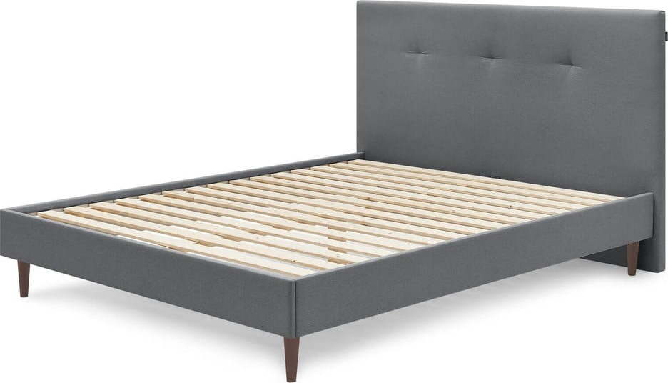 Šedá čalouněná dvoulůžková postel s roštem 180x200 cm Tory – Bobochic Paris Bobochic Paris