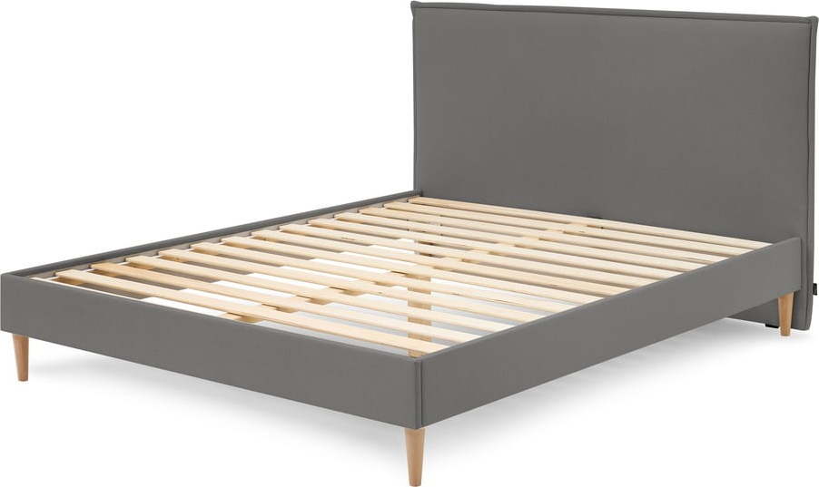 Antracitová čalouněná dvoulůžková postel s roštem 160x200 cm Sary – Bobochic Paris Bobochic Paris