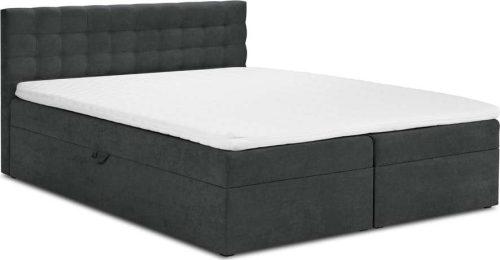 Tmavě šedá boxspring postel s úložným prostorem 160x200 cm Jade – Mazzini Beds Mazzini Beds