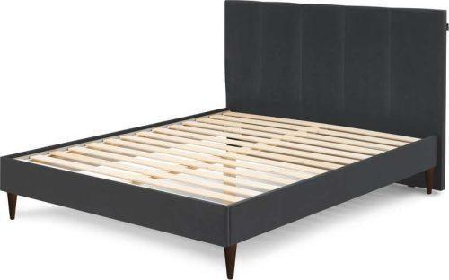Antracitová čalouněná dvoulůžková postel s roštem 160x200 cm Vivara – Bobochic Paris Bobochic Paris