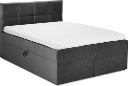 Tmavě šedá boxspring postel s úložným prostorem 180x200 cm Mimicry – Mazzini Beds Mazzini Beds
