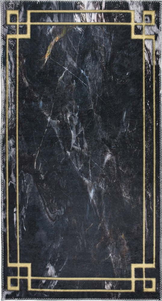 Tmavě šedý pratelný koberec běhoun 200x80 cm - Vitaus Vitaus