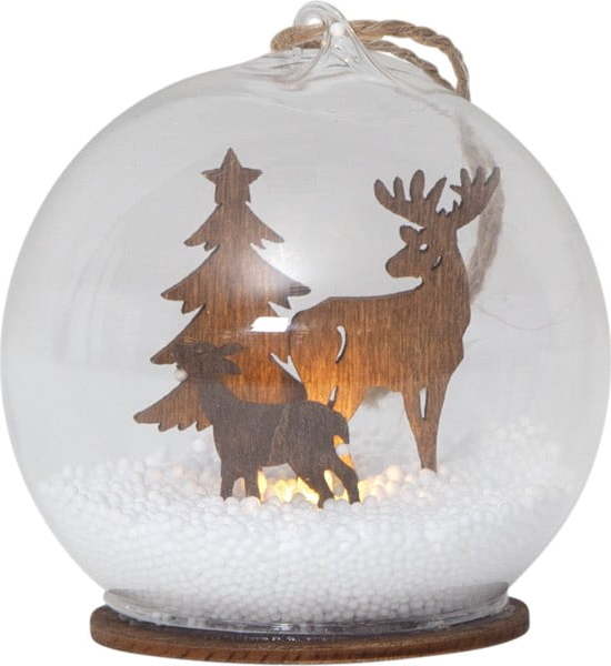 Světelná dekorace s vánočním motivem v přírodní barvě ø 8 cm Fauna – Star Trading Star Trading