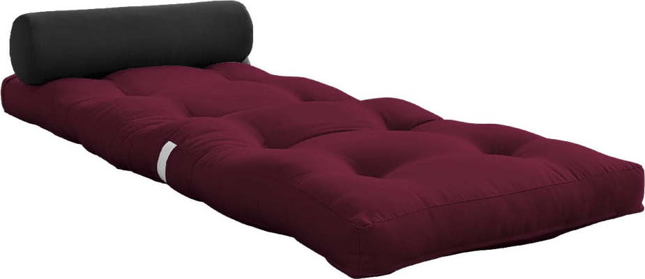 Vínová futonová matrace 70x200 cm Wrap Bordeaux/Dark Grey – Karup Design Karup Design