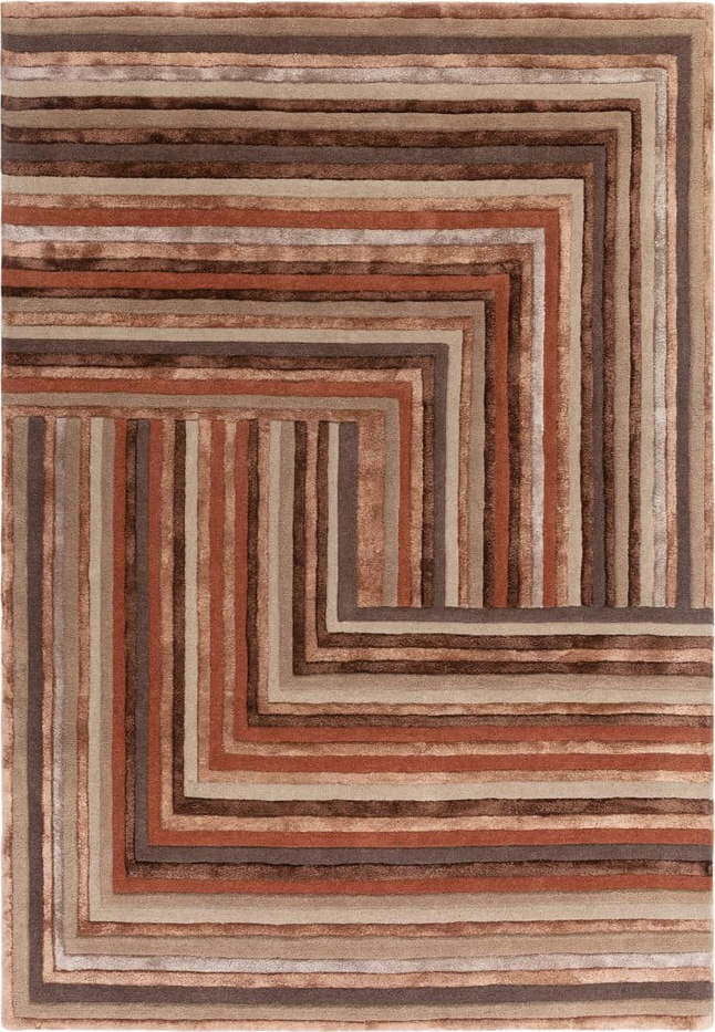 Vlněný koberec v cihlové barvě 120x170 cm Network Terracotta – Asiatic Carpets Asiatic Carpets