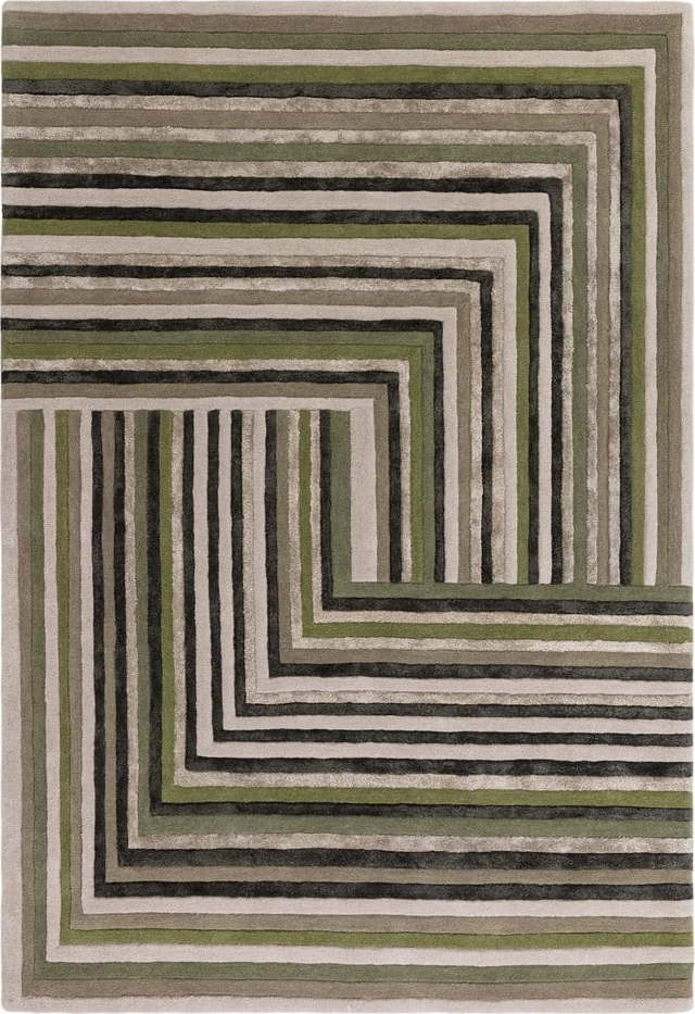 Zelený vlněný koberec 200x300 cm Network Forest – Asiatic Carpets Asiatic Carpets