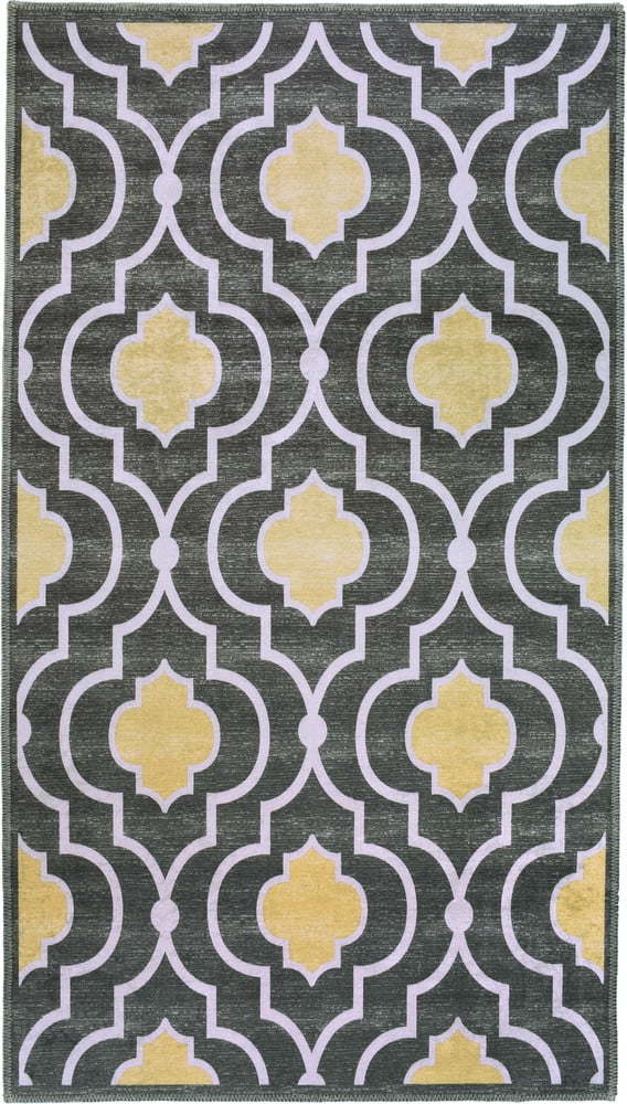 Žluto-šedý pratelný koberec 80x50 cm - Vitaus Vitaus
