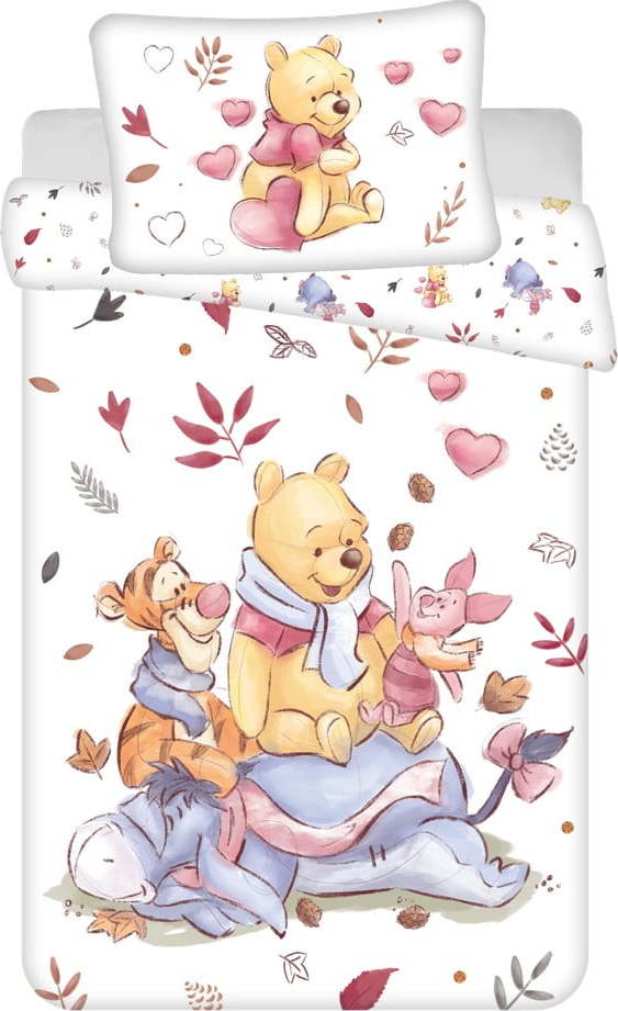 Bavlněné dětské povlečení do postýlky 100x135 cm Winnie the Pooh – Jerry Fabrics Jerry Fabrics