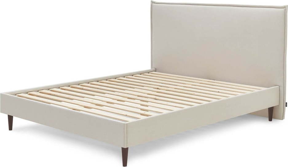 Béžová čalouněná dvoulůžková postel s roštem 180x200 cm Sary – Bobochic Paris Bobochic Paris