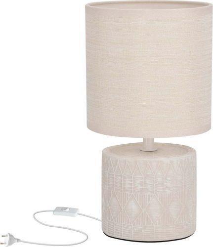 Béžová stolní lampa s textilním stínidlem (výška 26 cm) Dina – Candellux Lighting Candellux Lighting