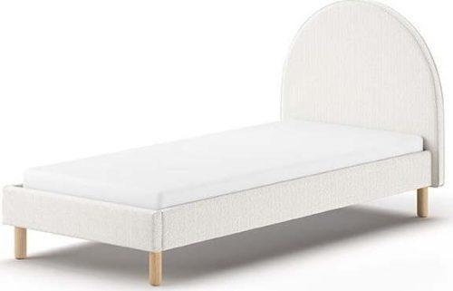 Bílá čalouněná jednolůžková postel s roštem 90x200 cm MOON – Vipack Vipack