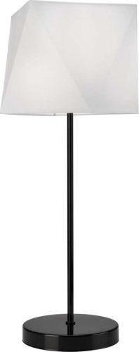 Bílá stolní lampa s textilním stínidlem