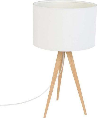 Bílá stolní lampa Zuiver Tripod Wood