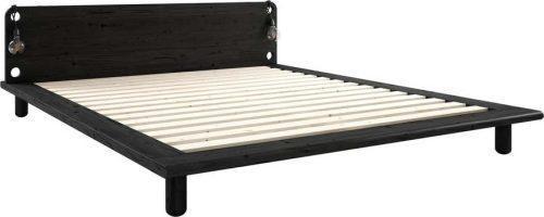 Černá dvoulůžková postel z borovicového dřeva s roštem 180x200 cm Peek – Karup Design Karup Design