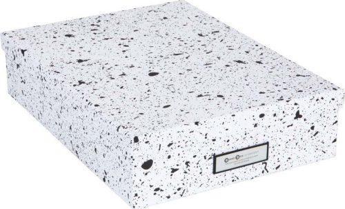 Černo-bílá úložná krabice Bigso Box of Sweden Oskar Bigso Box of Sweden
