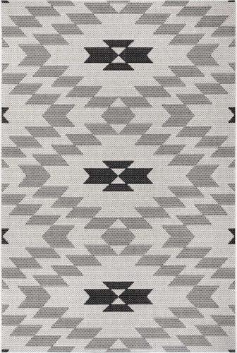 Černo-bílý venkovní koberec Ragami Geo
