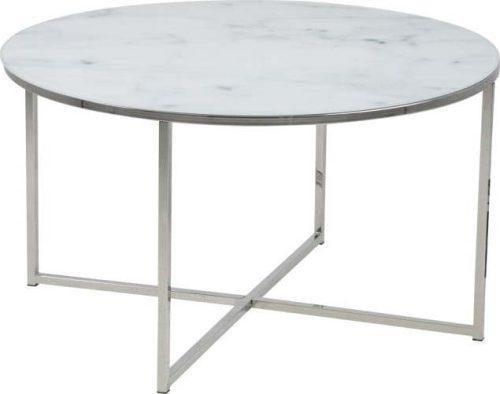 Bílý kulatý konferenční stolek ø 80 cm Alisma - Actona Actona