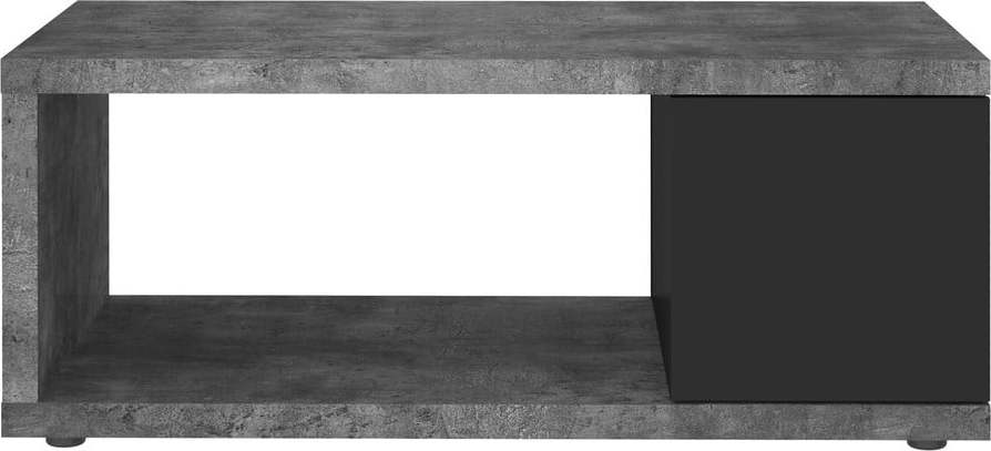 Konferenční stolek v dekoru betonu v tmavě šedo-černé barvě 55x105 cm Berlin – TemaHome TemaHome