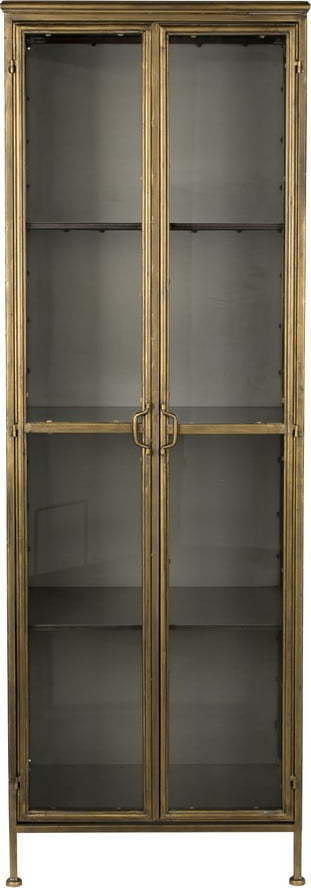 Kovová vitrína ve zlaté barvě 64x184 cm Gertlush – Dutchbone Dutchbone