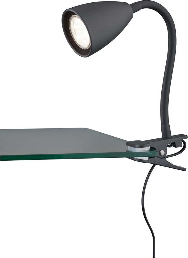 Matně černá stolní lampa s klipem (výška 20 cm) Wanda – Trio TRIO
