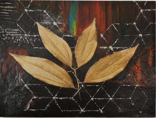 Ručně malovaný obraz 100x70 cm Leaf – Wallity Wallity