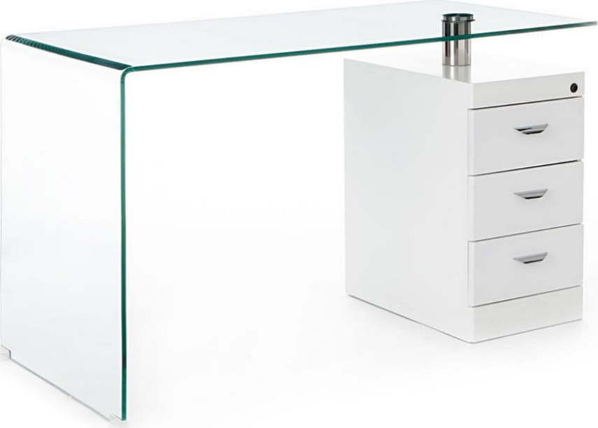 Pracovní stůl se skleněnou deskou 65x125 cm – Tomasucci Tomasucci