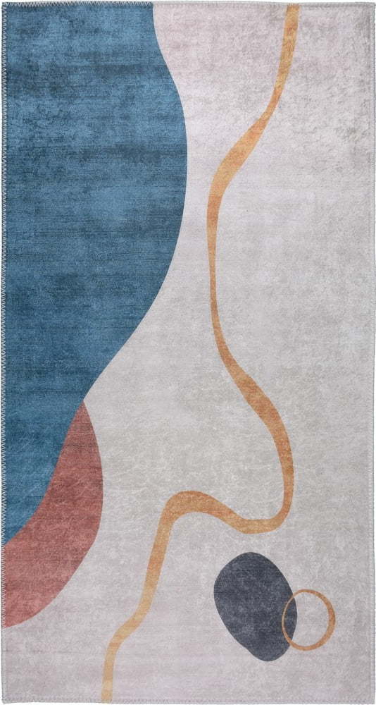 Pratelný koberec v modro-krémové barvě 50x80 cm – Vitaus Vitaus