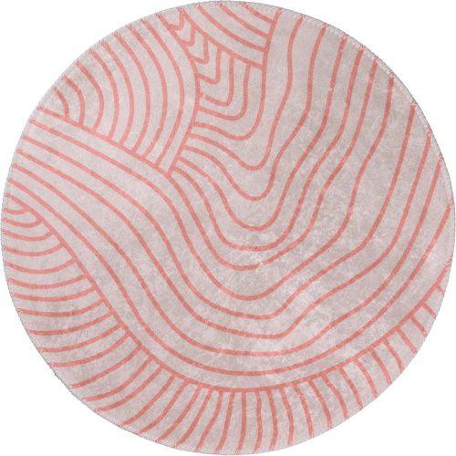 Pratelný kulatý koberec ve světle růžovo-krémové barvě ø 120 cm Yuvarlak – Vitaus Vitaus
